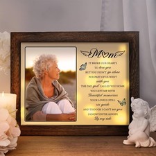 Memorial Gifts for Loss of Mom, Sympathy Picture Frame,Sympathy Gifts for Los...