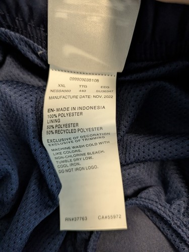 Neu mit Etikett Nike Schwimmen Größe XXL 5 Zoll Volleyballshorts Badehose NESSA560 Midnight Navy - Bild 7 von 8