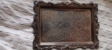 Vtg. Oneida Floral Renaissance design Etched Silver Plated Rect. tray PLS. READ!