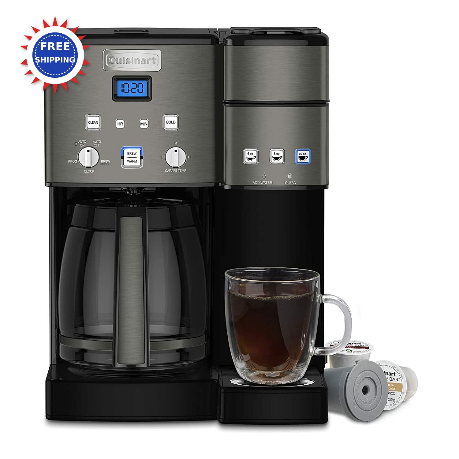 12 Cup Glass Ss-15bksp1 Stainless Steel Single-size