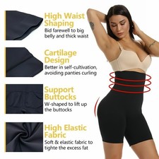 Women Tummy Control Pants High Waist Shorts Body Shaper Thigh Slimming Shapewear
