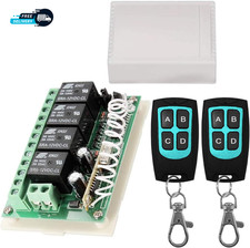 12V Relay Remote Switch Wireless RF Remote Control Switch 4 Channel Relay