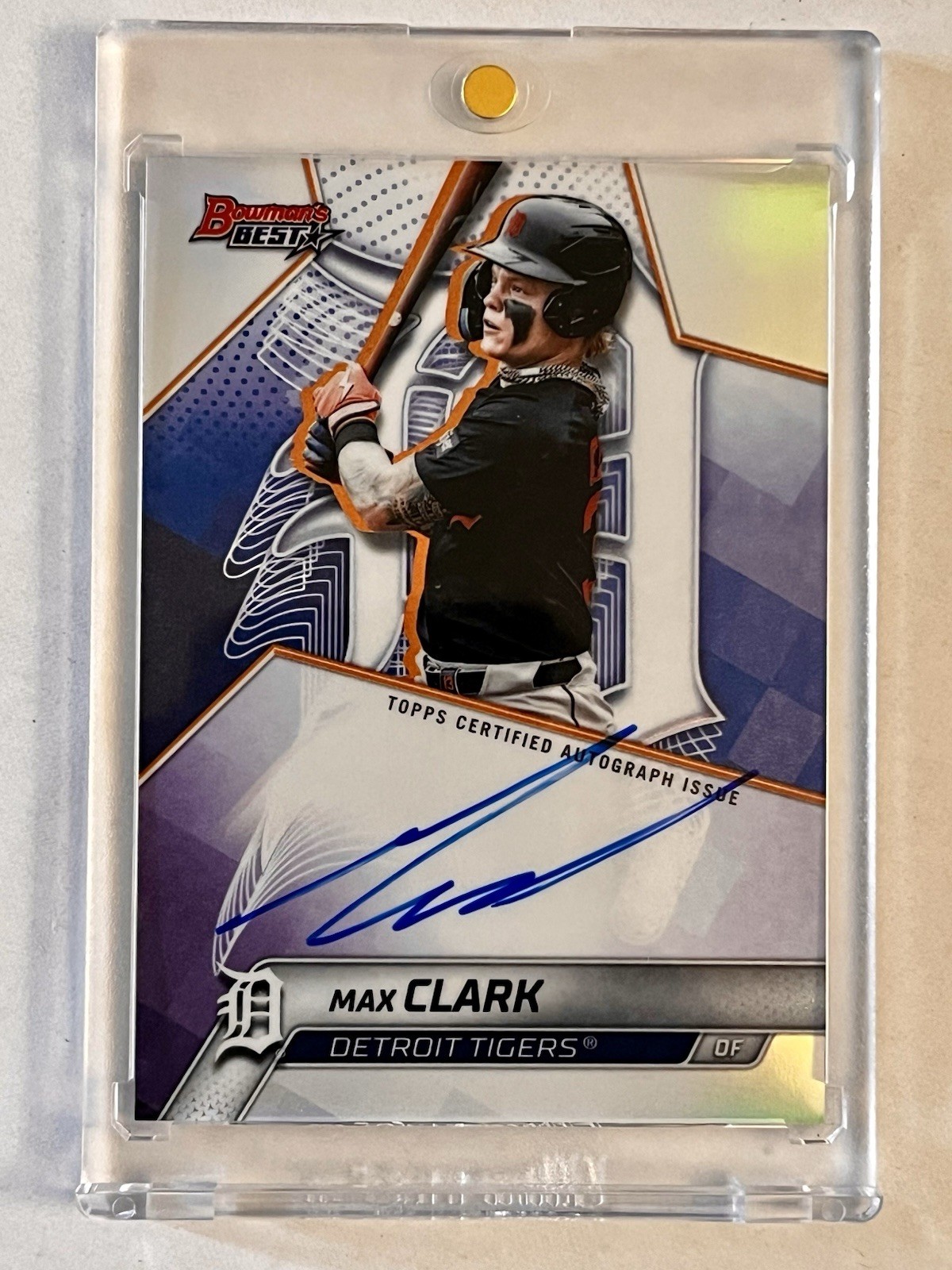 Max Clark 2025 BOWMAN'S BEST MAX CLARK #B25-MC REFRACTOR AUTO AUTOGRAPH DETROIT