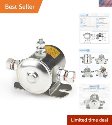 Heavy Duty 12 Volt Solenoid Relay - 200A Current Rating for Reliable Operation