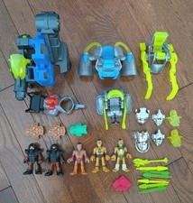 Imaginext Armored Dinosaur Lot Of Dino Rider Battle Gear Raptor Stegosaurus 