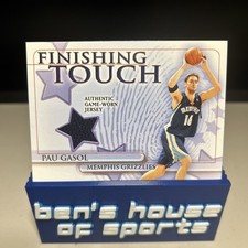 2005 Topps Basketball, Pau Gasol Finishing Touch Game Used Jersey #FT-PG Memphis