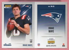 Drake Maye 2024 Panini INSTANT Studio Rookies Base RC Patriots #35 PR 1672