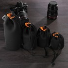 Camera Lens Pouch Bag Soft Neoprene Drawstring Protector Case Set Waterproof UK