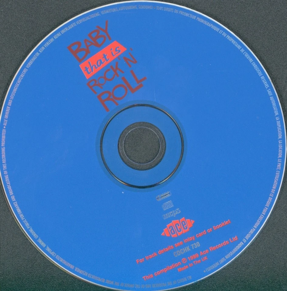Various Artists Baby That Is Rock 'N' Roll CD UK Ace 1999 CDCHK730 - Photo 3/3