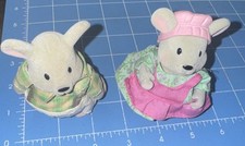 2 Sylvanian Families Calico Critters Mice Dad  Mom