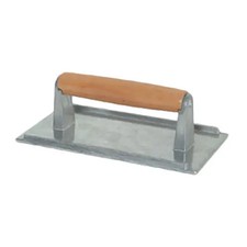 Thunder Group SLKSW008 4-1/4"x8-1/4" Aluminum Steak Weight w/ Wooden Handle