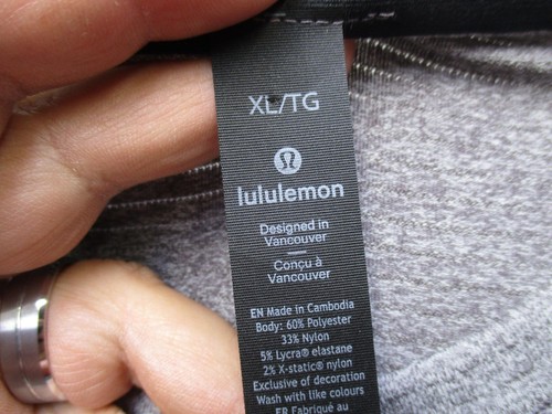 Lululemon Tank Top Herren XL grau Metal Vent Tech ärmellos Laufen Gym Sport - Bild 7 von 12
