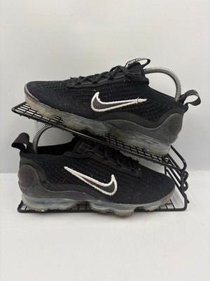 Nike Air Vapormax 2021 Flyknit Größe 3,5 Damen Sneaker Schwarz Metallic Silber 