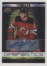 2020-21 Upper Deck Allure Diagnostics Black & Green Nico Hischier #D-5 Auto 0t0g