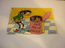 Carte postale card 10x15cm BD bande dessinée GASTON LAGAFFE FRANQUIN