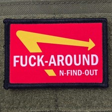 FAFO Patch Moral Tactical Meme Military Funny USA Flag Hook & Loop 3x2