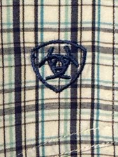 ARIAT Pro Series Shirt Men XL Blue Plaid Long Sleeve Button Down Western Outdoor