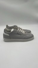 Valentino by Mario Valentino Ronald Logo Leather Sneakers Grey Size 7
