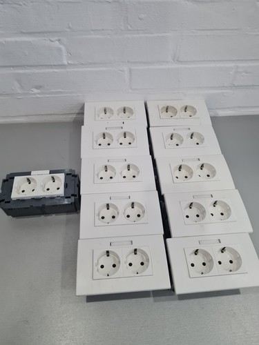11x OBO STD-DO RW2 Steckdose Kabelkanal Brüstungskanal 71GD13 Doppelsteckdose