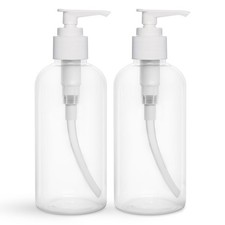 Plastic Bottles with Pump Dispenser, 8 OZ Empty, BPA Free Refillable Containe...