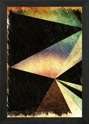 Alte Dreiecke in Kohle gerahmtes Wandbild Poster Leinwanddruck Bild