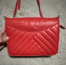 Tory Burch Red Alexa Combo Med Leather Camera/Crossbody Bag Purse