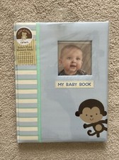 New Carter  s My Baby Book Blue Monkey Memory Book Baby Album