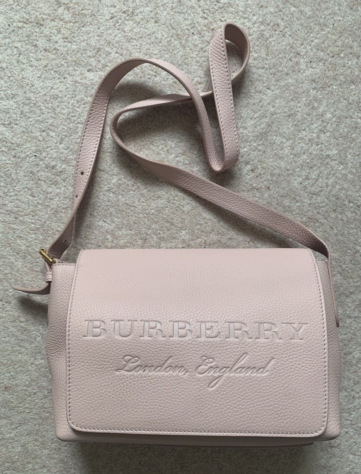 Burberry London England Dusky Pink Leather Crossbody Bag | eBay