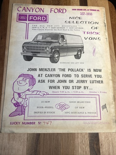 1975 Manzanita Speedway Sprint Car Race Program, “Manzy Mag” - Picture 21 of 21