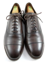 Allen Edmonds "PARK AVENUE" Leather Cap-Toe Oxfords 9 EE Espresso Brown (588N)