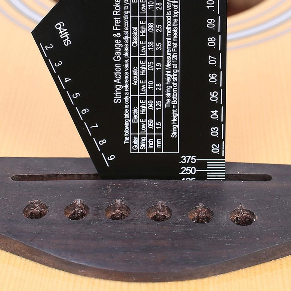 Guitar String Action Gauge String Height Ruler Fret Guide Leveling Fret ...