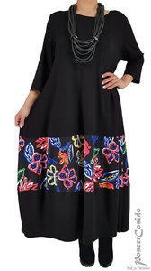 LAGENLOOK Ballon Tunika Long-Shirt Kleid 44 46 48 50 52 54 56 58 L-XL-XXL-XXXL