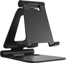 Dual Folding Cell Phone Stand, Fully Adjustable Foldable Desktop Phone Holder