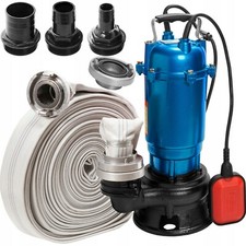 Submersible Sewage FLOOD Water Drain Septic Sump Cesspool Grinding Pump 20m Hose