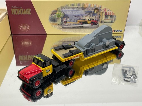 CORGI 74202 CITROEN TYPE 55 TRUCK LOW LOADER CALBERSON -RED 1:50?- GOOD IN BOX - Picture 2 of 9