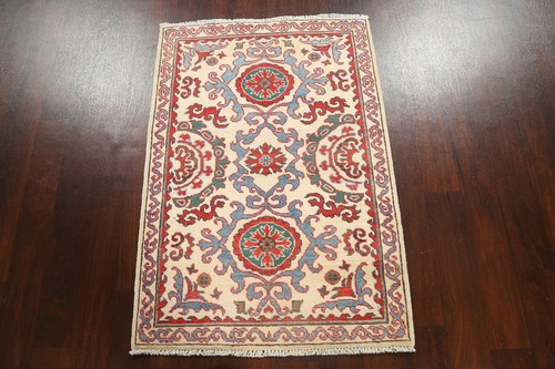 Vegetable Dye Geometric Super Kazak Oriental Area Rug Handmade Wool Carpet 3x4 - Picture 2 of 12