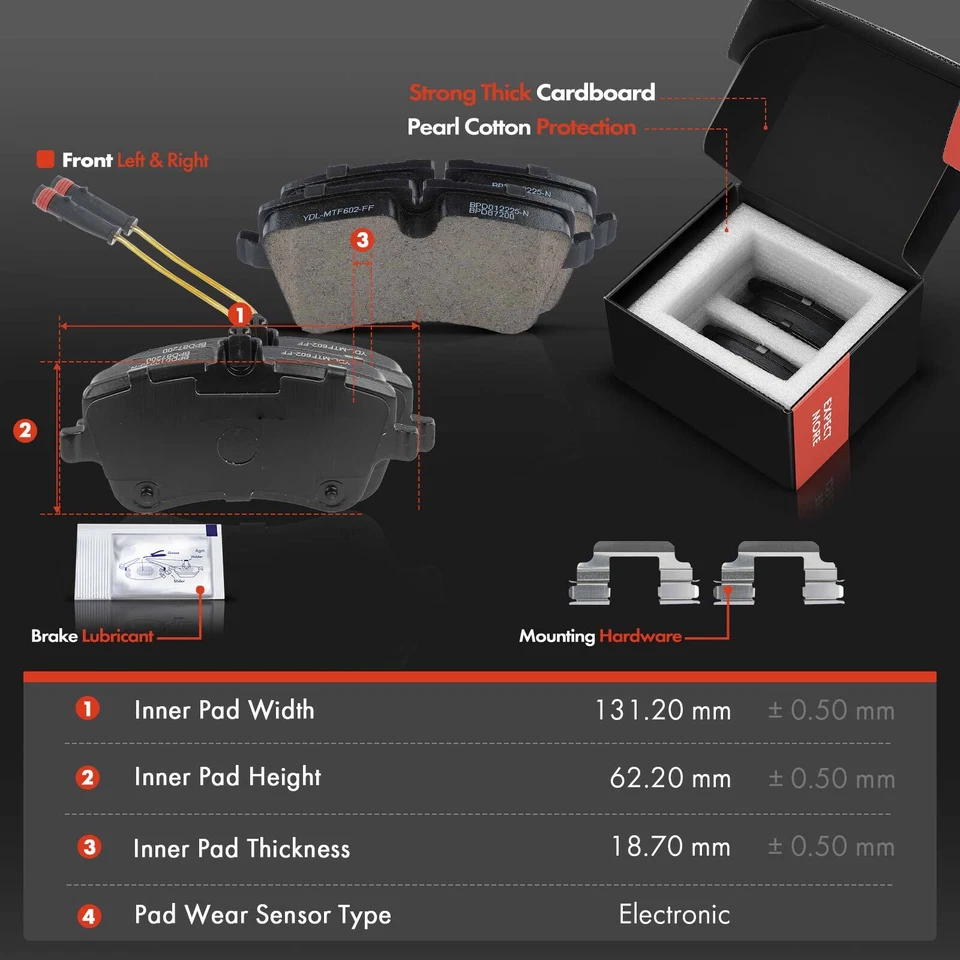 Rotor de freno de disco delantero y trasero y pastilla de freno de cerámica para Mercedes-Benz C230 C240 Foto 2 de 4
