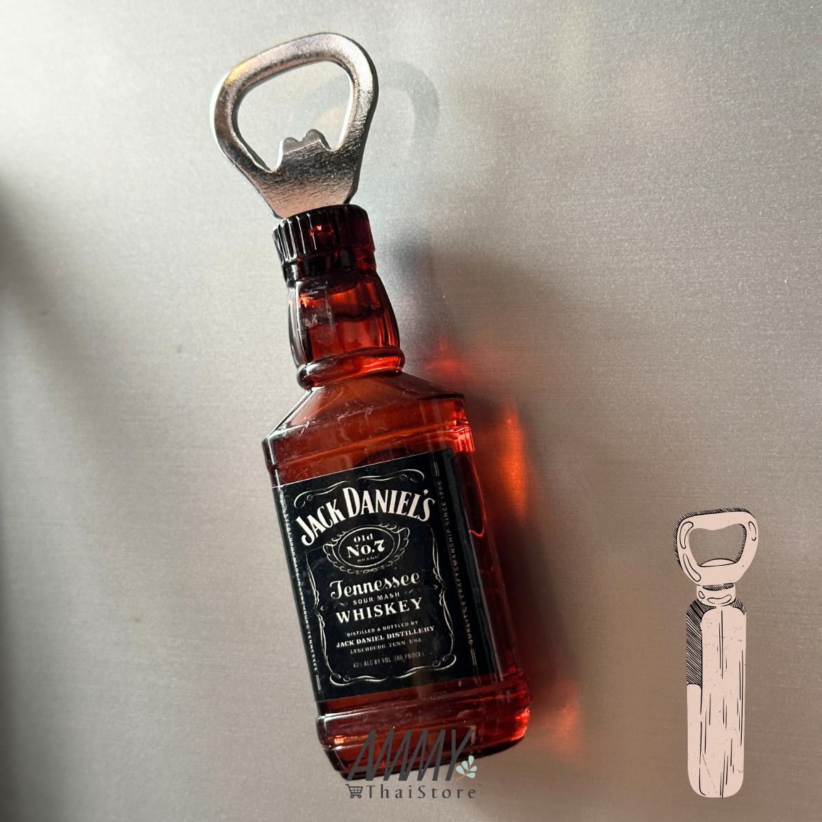 3 x Metal Bottle Opener Fridge Magnet Portable Tools Thai Beers