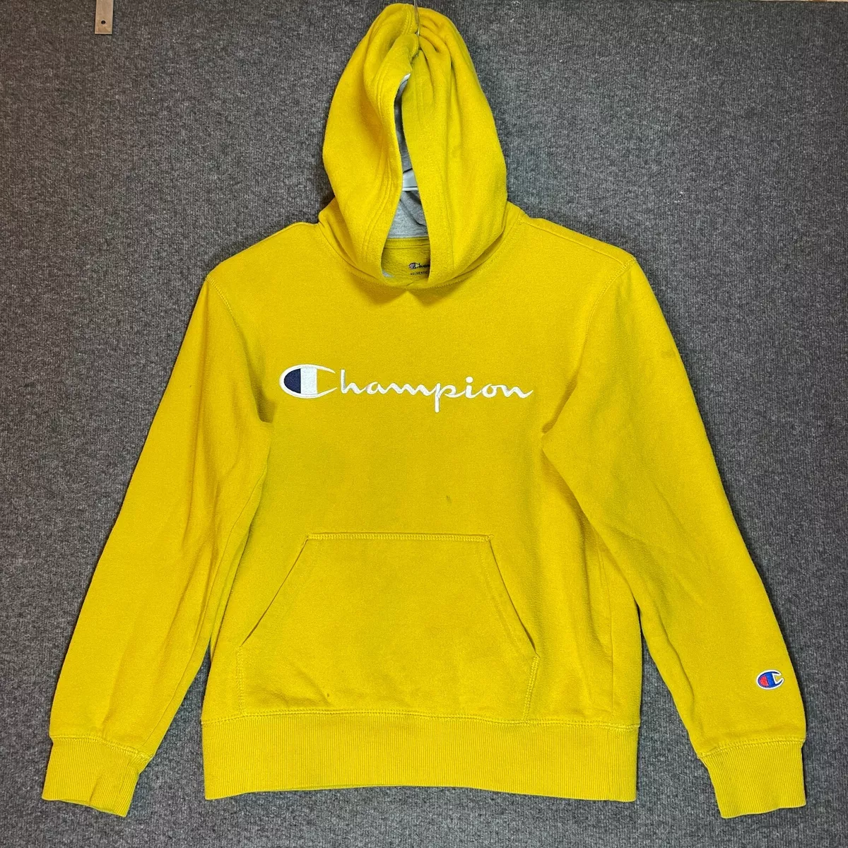 Sweater Boys Medium Yellow White Spell Logo Hoodie Sweatshirt | eBay