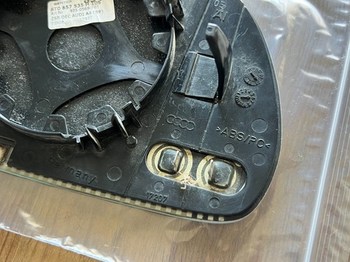 Audi A3 A4 A5 A6 A8 OEM LH Mirror Glass Dimming & Heating 08-11 Year 8T0857535H - Picture 10 of 12