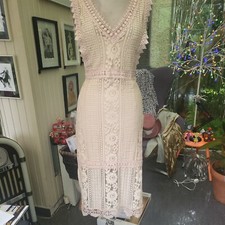 Mango Ladies Lace Dress Size 8/10. Cream