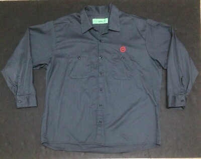 Target Store Employee Uniform Button Up Shirt Mens 2XL Green Long