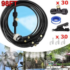 98ft Outdoor Patio Water Mister Mist Nozzle Misting Cooling System Fan Cooler