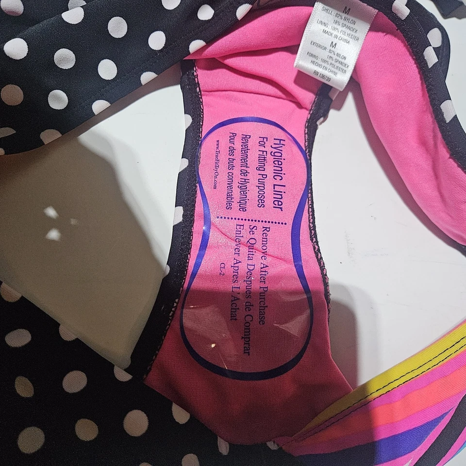 NUEVO SIN ETIQUETAS California Waves Traje de Baño Bikini Conjunto de 2 Piezas Push Up Talla S Lunares Foto 2 de 2