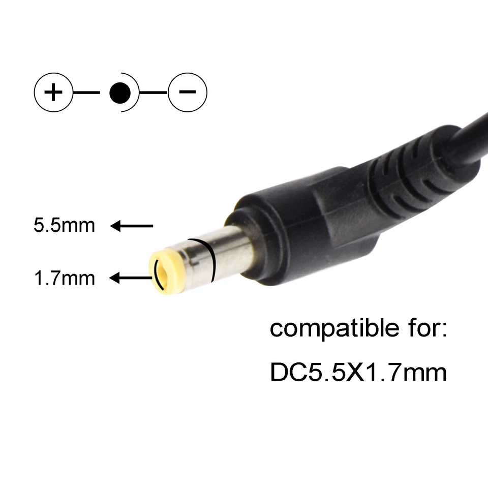 Laptop Notebook Power Supply Charger Adapter for Acer 19V 3.42A 65W 5.5*1.7mm - image 4 of 4