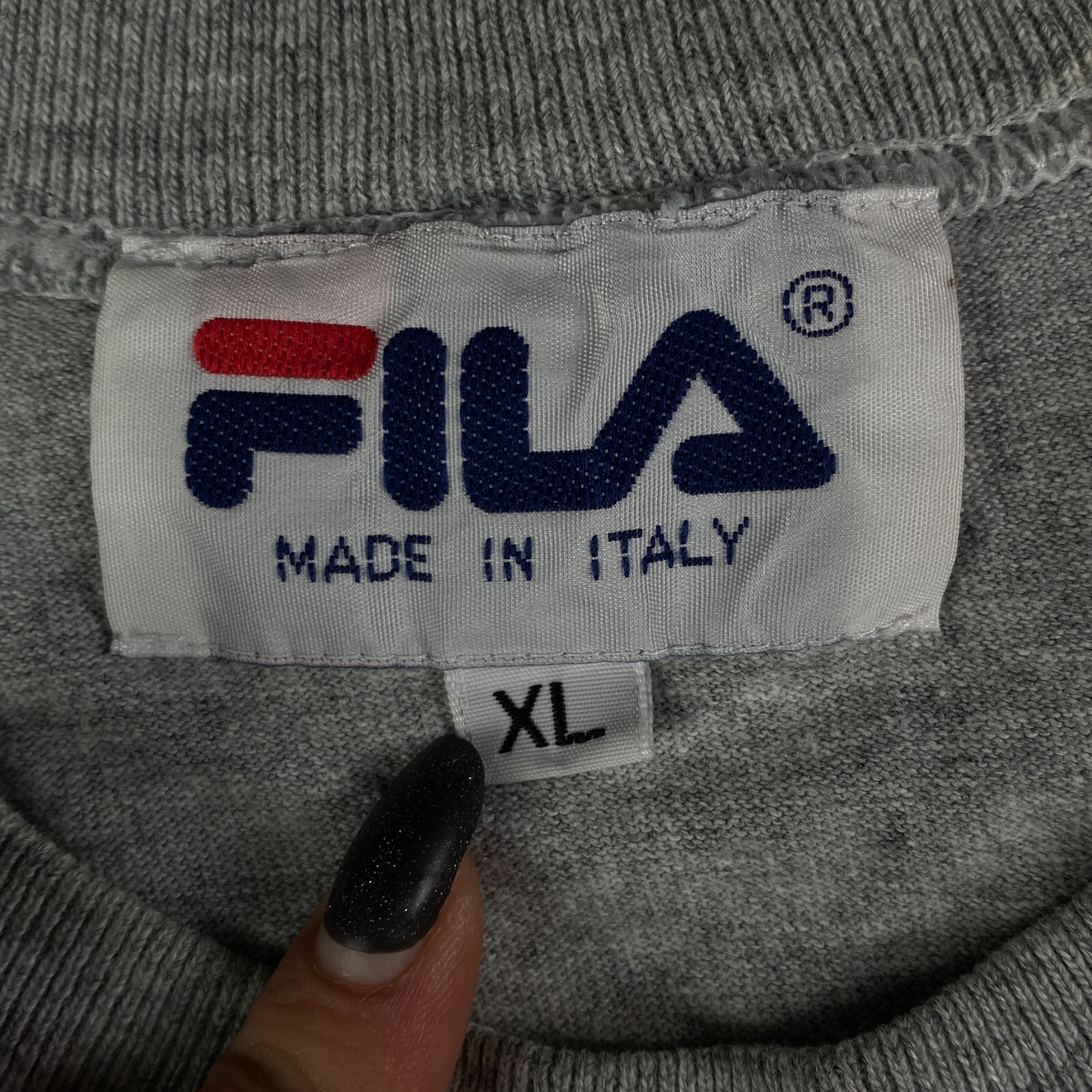 T shirt uomo manica corta Fila vintage grande logo taglia XL