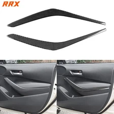 Real Carbon Fiber Interior Door Armrest Panel Cover For Toyota Corolla 2019-2024