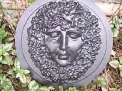 Fairy garden face mold concrete plaster plastic mould 12'' x up to 2'' thick