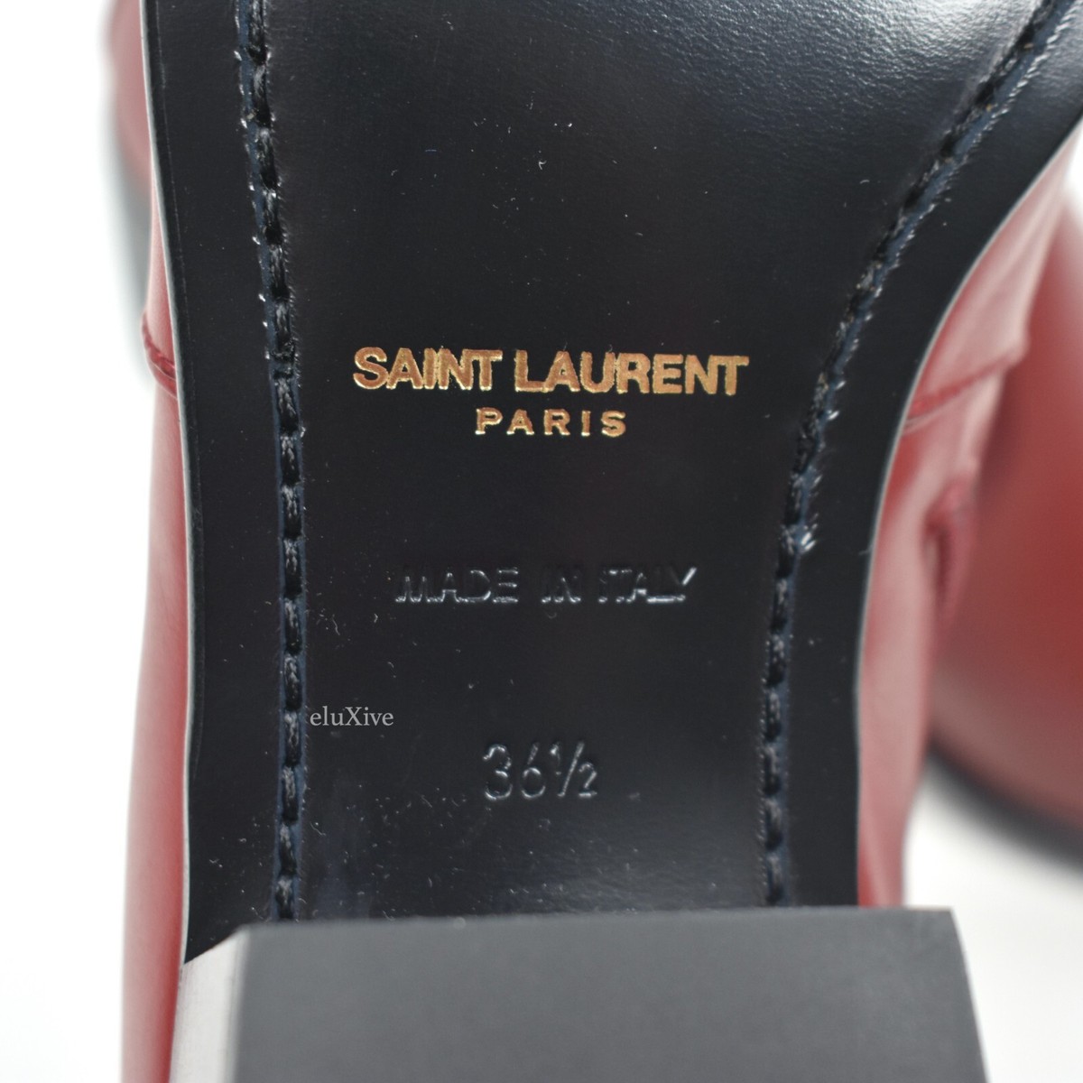 NWT $1.3K Saint Laurent YSL Opyum Red Calf Leather James 60 Boots