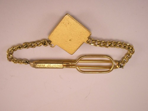 LH Initials Monogram Letter Initial Vintage SWANK PENDANT Tie Bar Clip - Picture 6 of 6